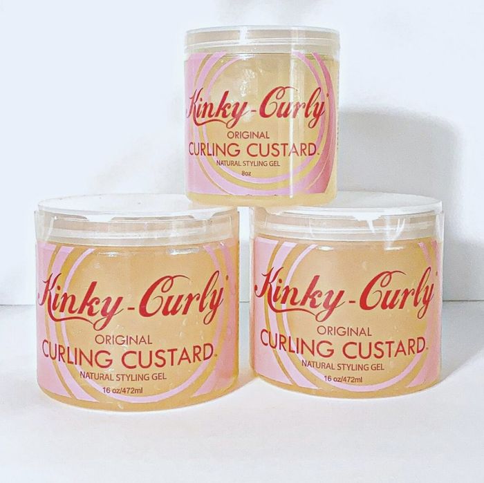 A set of three jars of curling custard.