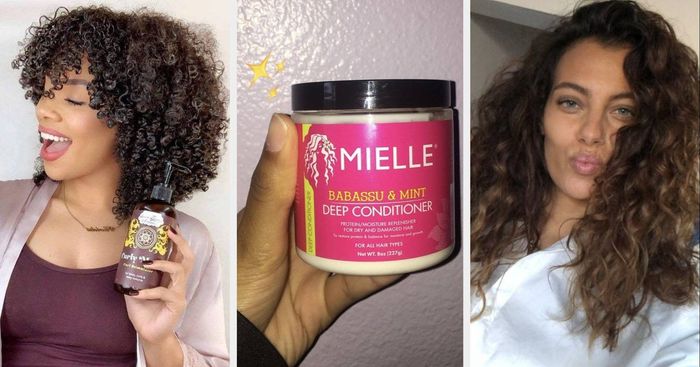Reviewer who achieved straightened hair from their tight curls using the hot air brush