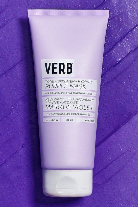 A light purple bottle labeled