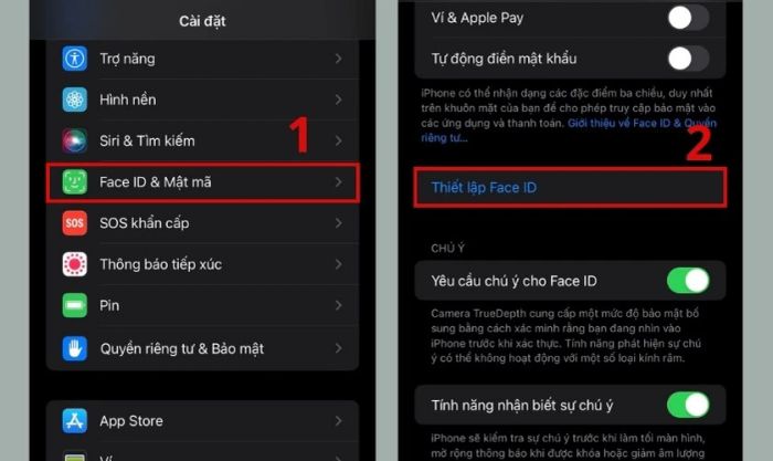 kiểm tra face id của iphone