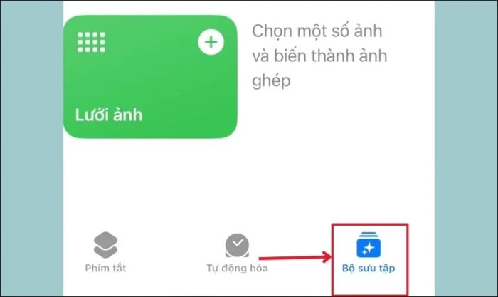Truy cập vào phần Bộ sưu tập ở góc phải phía dưới màn hình
