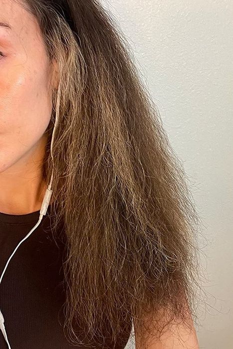 reviewer's hair before using the conditioning treatment