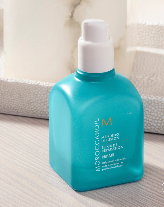 the blue bottle of the styling serum