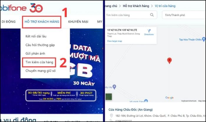 Đến trực tiếp cửa hàng MobiFone gần nhất