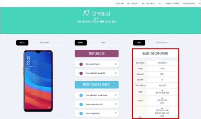Thông tin tra cứu xuất xứ điện thoại OPPO