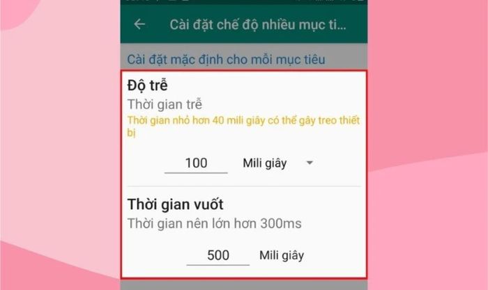 Thiết lập thời gian click tự động trên Android