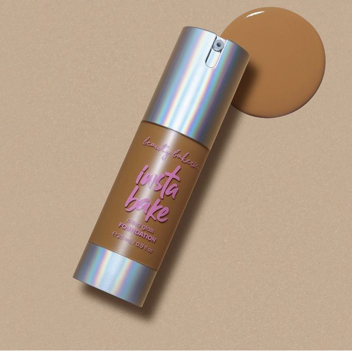 a bottle of instabake aqua glass foundation