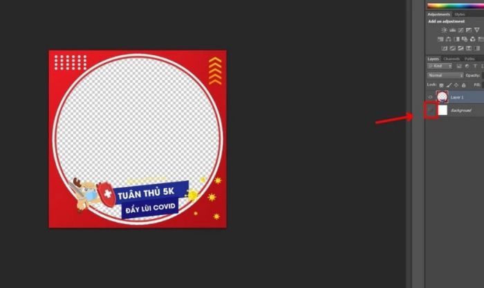 Nhấp vào biểu tượng con mắt