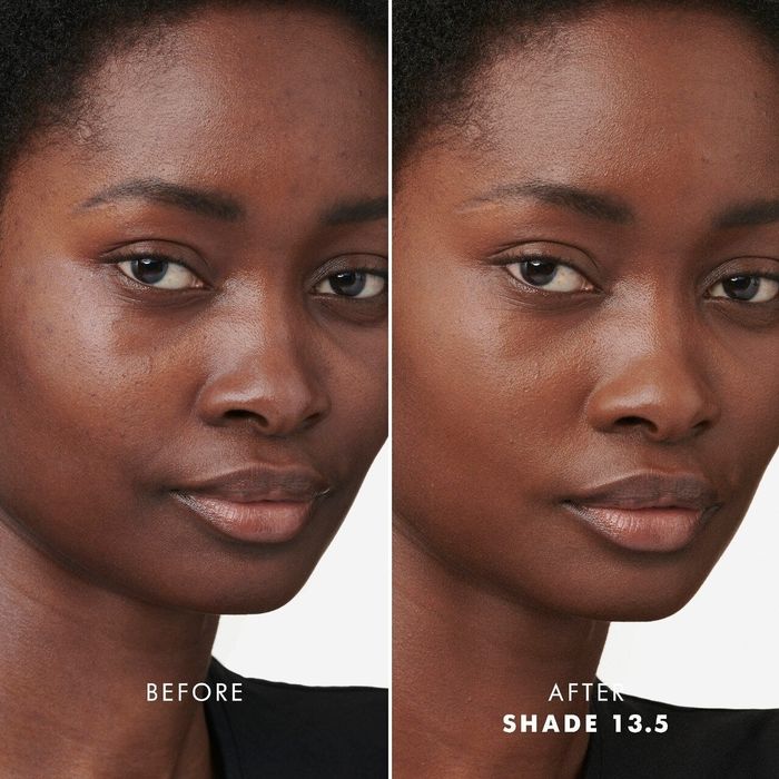Luminous Silk is a medium-coverage foundation that is buildable and provides a natural, skin-like finish.