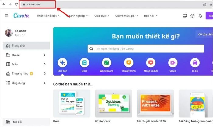 Sử dụng mẫu khung avatar có sẵn trên Canva