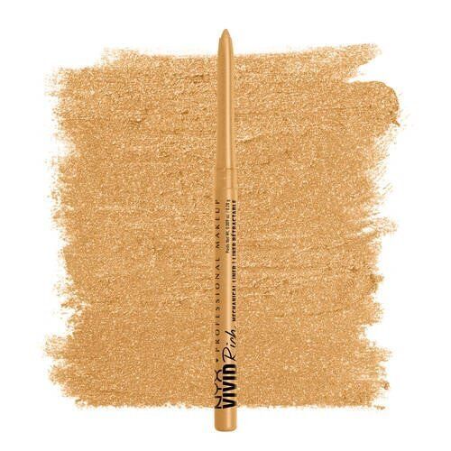 An eyeliner pencil displayed with a swatch of its shade, perfect for makeup enthusiasts