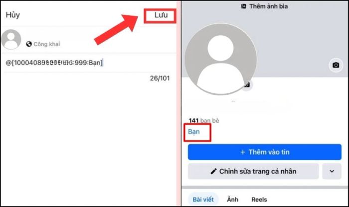 Thêm đoạn mã và nhấn nút Lưu