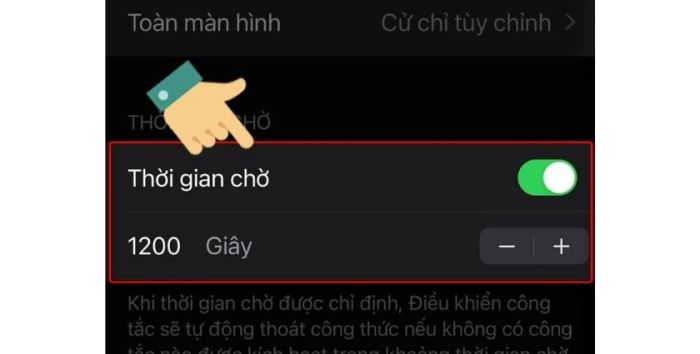 Thiết lập thời gian tự động click