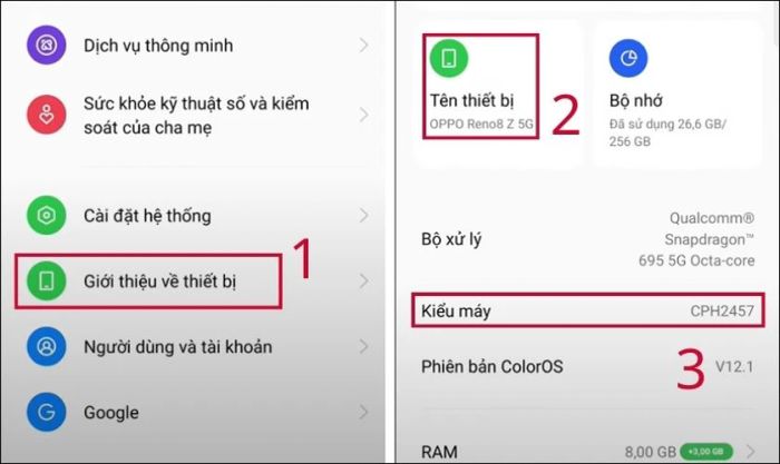 Hướng dẫn cách tra tên và đời máy OPPO