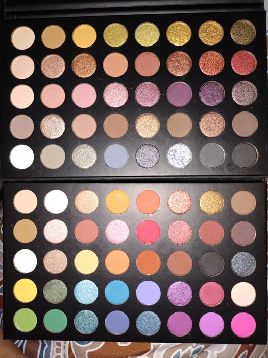 Two eyeshadow palettes, each featuring 35 vibrant shades to choose from