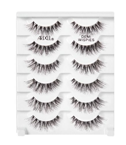 Ardell Demi Wispies false eyelashes, featuring five pairs neatly packaged in white