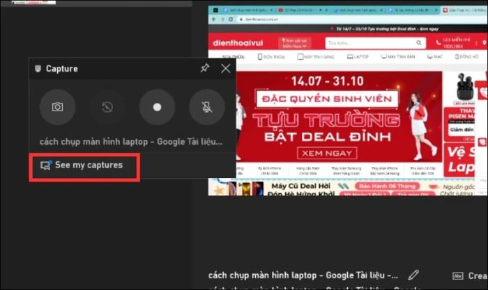 Cách chụp màn hình laptop bằng tổ hợp phím Windows + Alt + Prt.