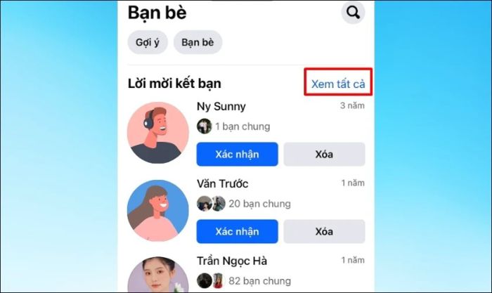 Nhấn vào Xem tất cả