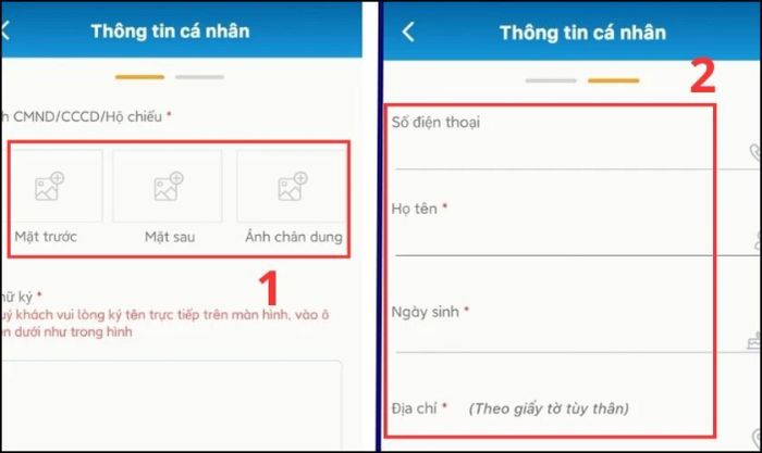 Điền đầy đủ thông tin theo yêu cầu và nhấn Xác nhận