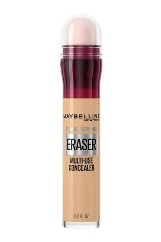 Maybelline concealer featuring a sponge applicator, packaged in a tube for easy cosmetic use