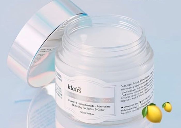 The jar containing the vitamin mask