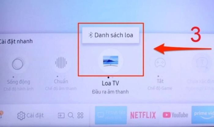 Chọn Đầu ra âm thanh và nhấn vào Danh sách loa