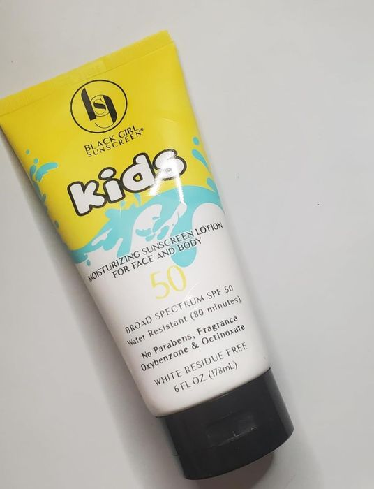 Black Girl Sunscreen Kids SPF 50 lotion designed for face and body use