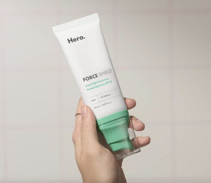 Someone holding the product