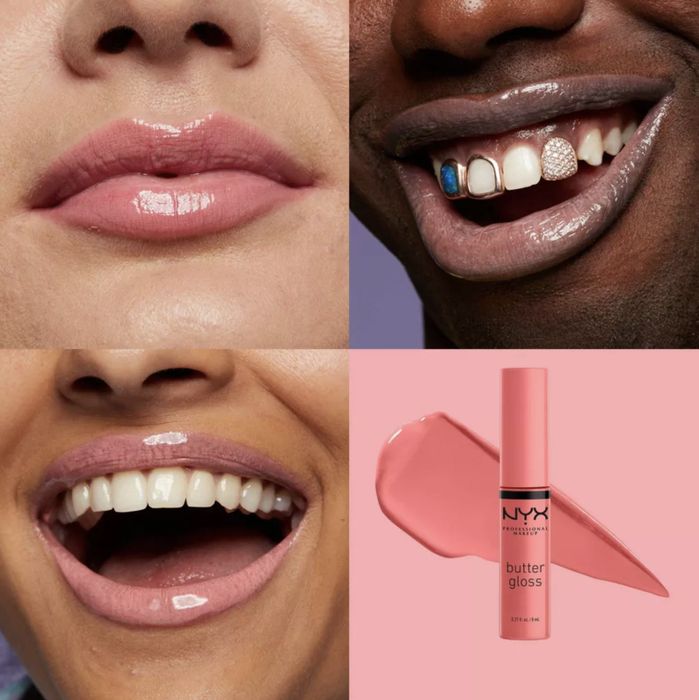 Models with three different skin tones showcasing the gloss