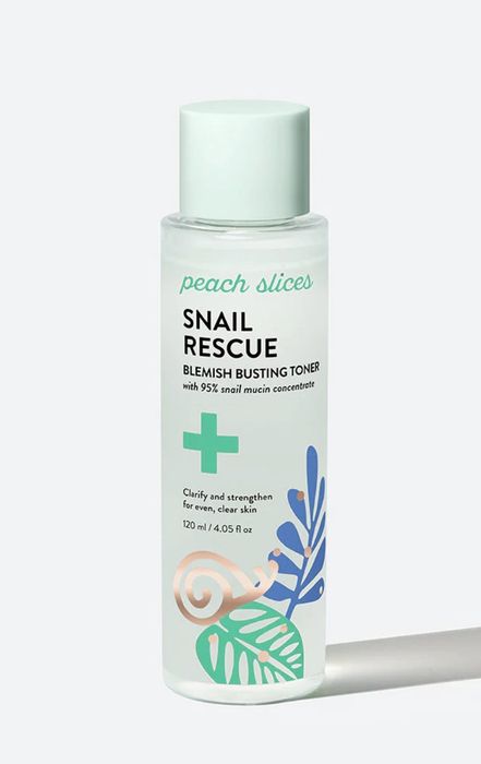 The snail mucin toner comes in a sleek green and clear bottle.