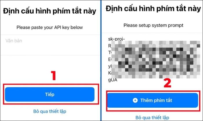 Cấu hình phím tắt