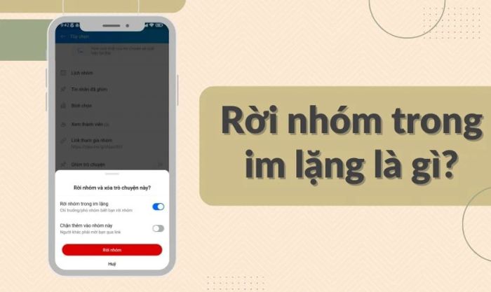 Rời nhóm Zalo một cách kín đáo là gì?