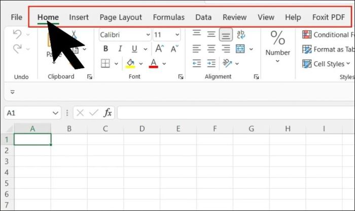 Sử dụng chuột để hiển thị thanh công cụ trên Excel