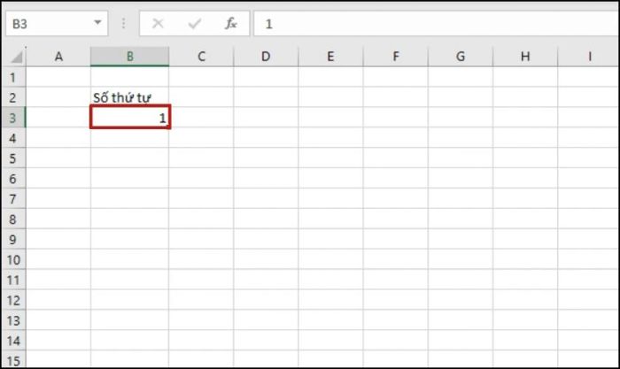 phương pháp đánh số thứ tự tự động trong excel