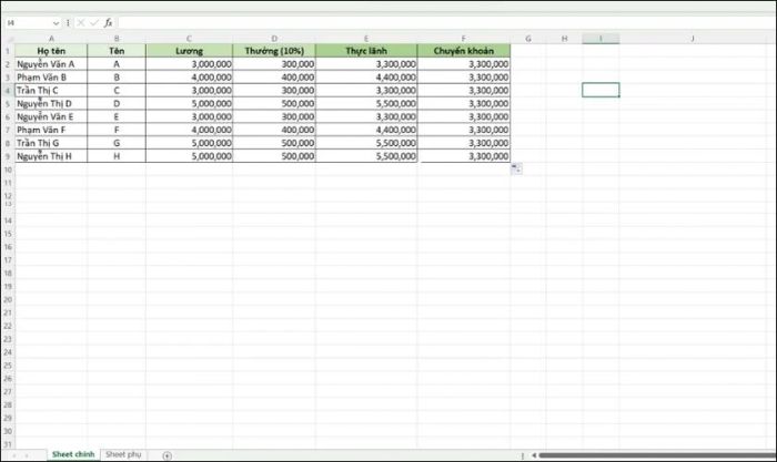 Hiển thị thanh công cụ trong Excel