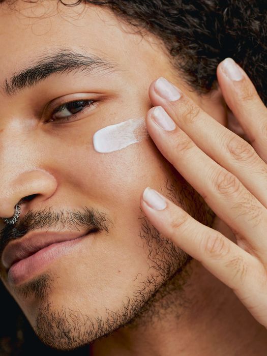 a model using the cream