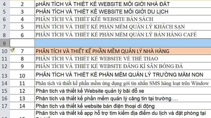 Các phím tắt cơ bản trong Excel