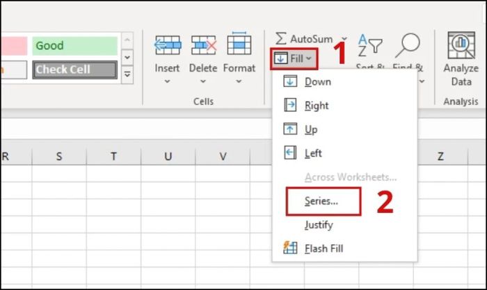hướng dẫn đánh số thứ tự tự động trong excel bằng stop value