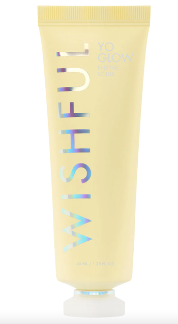 the yellow tube of exfoliator