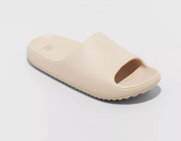 Beige slide sandal