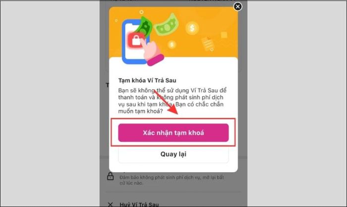 Nhấn vào nút xác nhận để kết thúc quá trình thao tác.