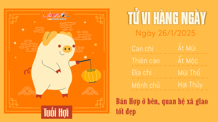 Tử vi hàng ngày 26/10/2025 - Hợi