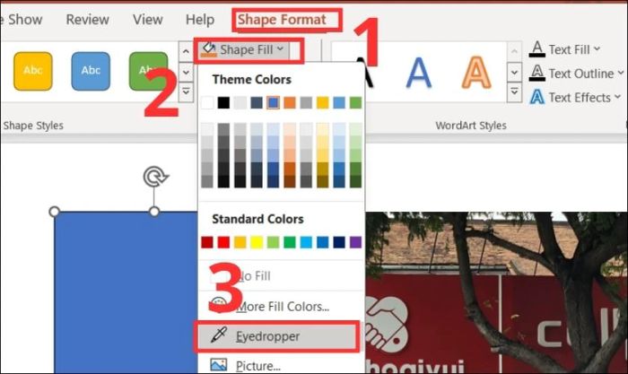Các bước thực hiện làm mờ một phần hình ảnh trong PowerPoint