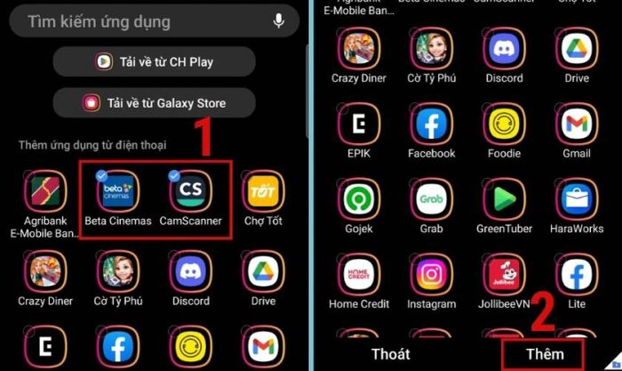 Nhấn vào dấu cộng để thêm ứng dụng cần khóa