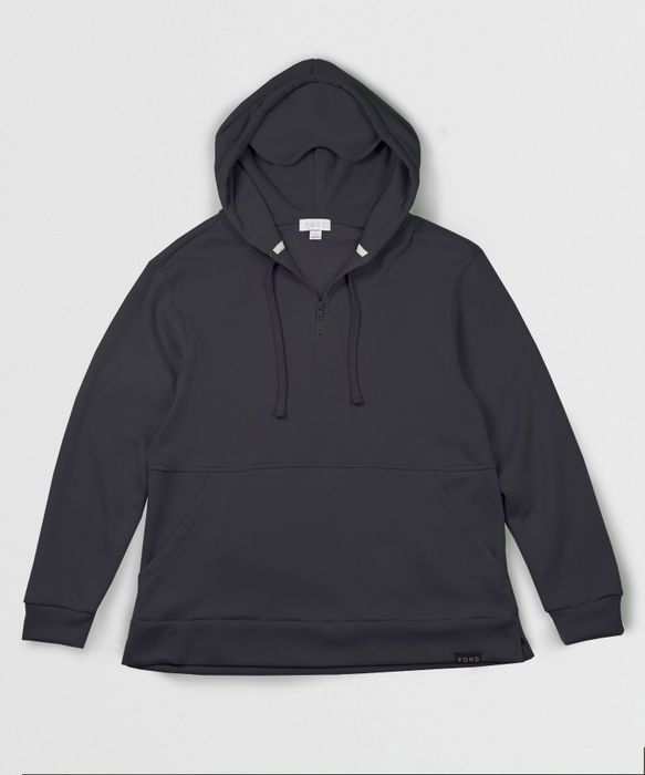 Black Pond Los Angeles hoodie featuring an integrated sleep mask
