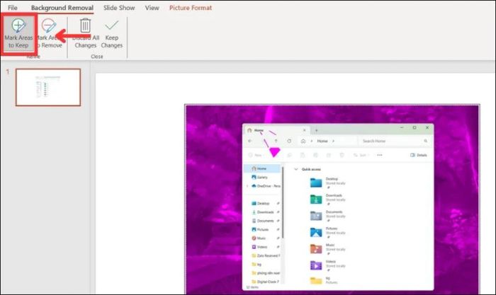 Tùy chỉnh phần cần làm mờ trong PowerPoint