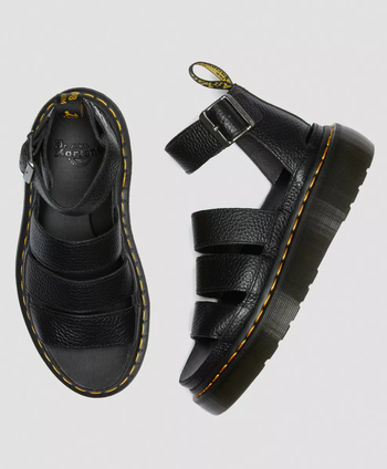 black sandals