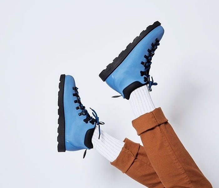 Boots in a striking Vallarta Blue color
