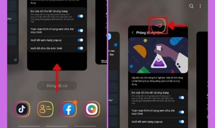 Cách chia đôi màn hình trên điện thoại Samsung