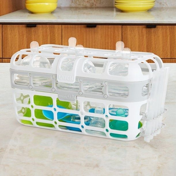 A bottle basket placed on a countertop